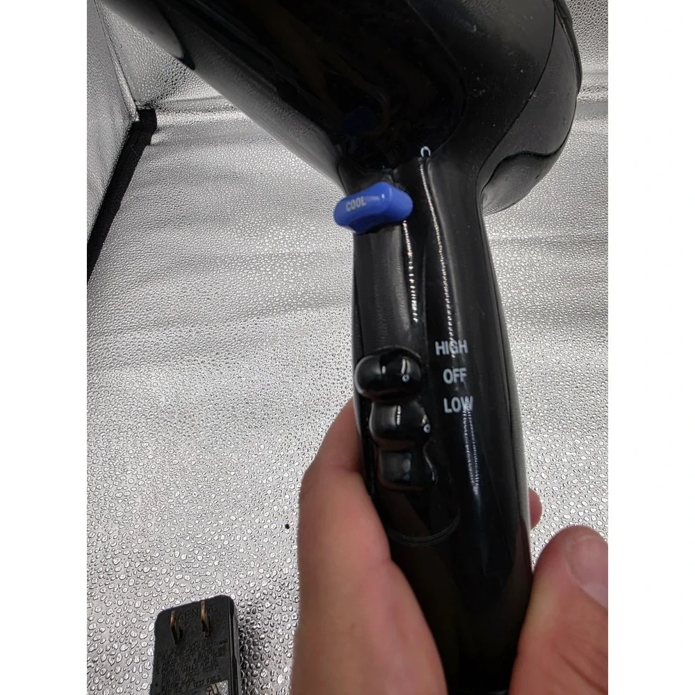 Conair 1875 Watt Hair Dryer Black Handheld Blow Dryer with‎ Cool Shot Button O2